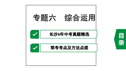 湖南长沙中考语文复习课件：综合运用