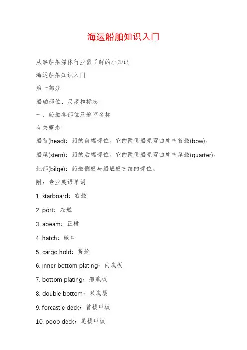 海运船舶知识入门