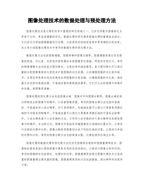 图像处理技术的数据处理与预处理方法