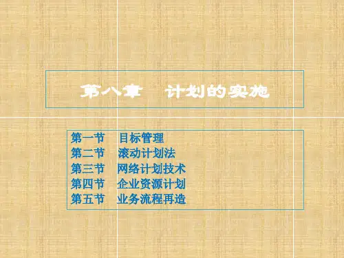 管理学原理课件计划的实施