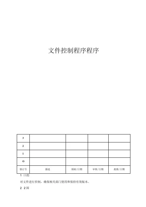 ISO13485文件控制程序程序(含表格).docx