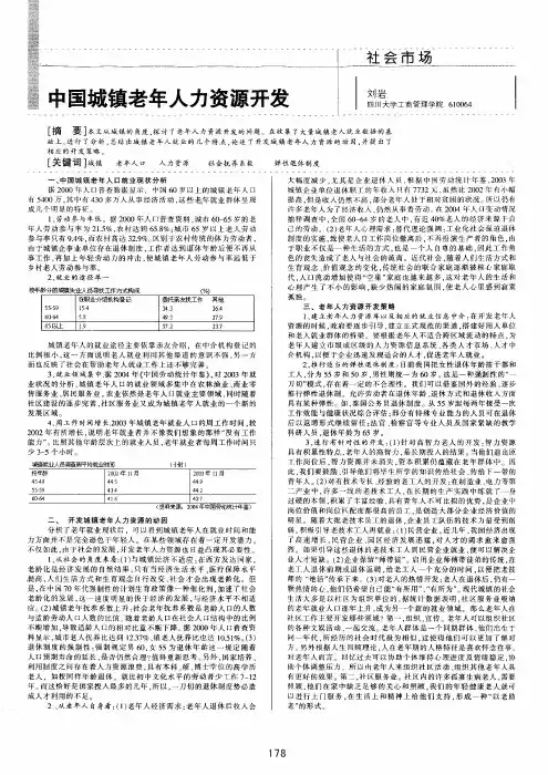 中国城镇老年人力资源开发
