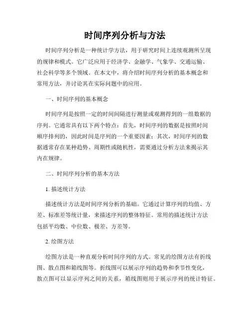 时间序列分析与方法