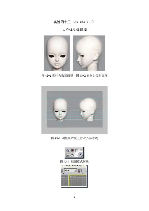 43-实验四十三 3ds MAX(二)人像建模。已标图