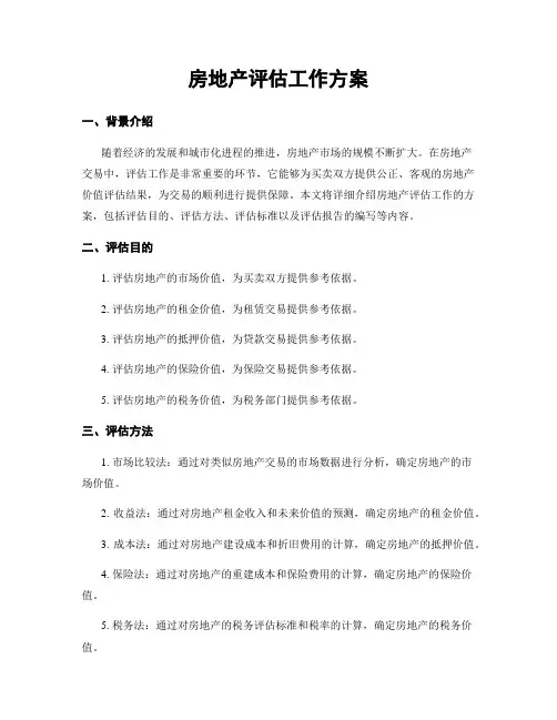 房地产评估工作方案
