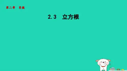 2024八年级数学上册第二章实数3立方根课件新版北师大版