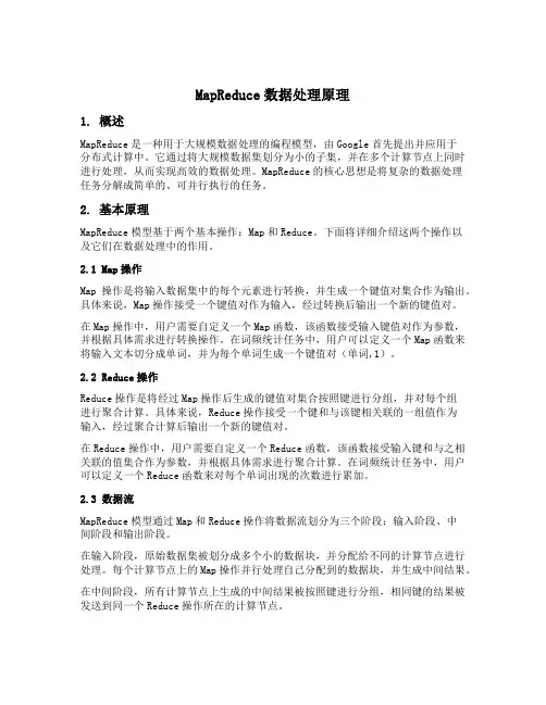 mapreduce数据处理原理