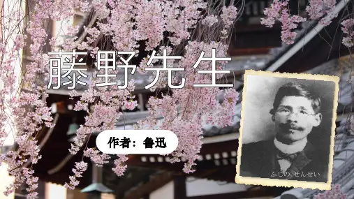 部编版初中语文 八年级第二单元 6 藤野先生 课件(共22张PPT)