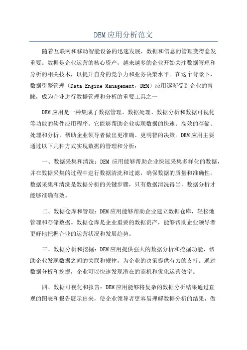 DEM应用分析范文