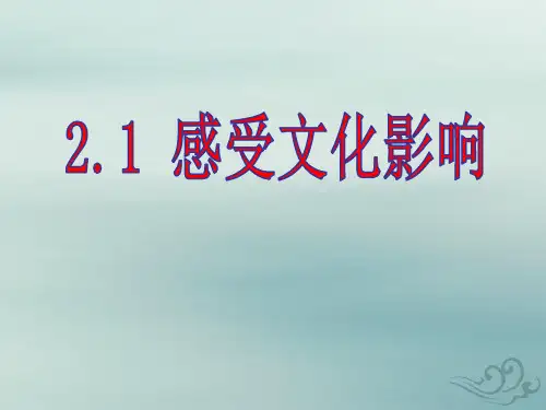 人教版高中政治必修三：2.1 感受文化影响  课件(共28张ppt)