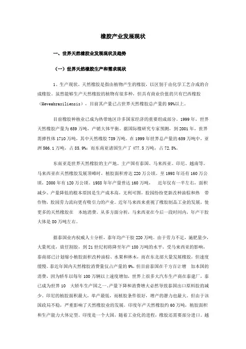 中国橡胶产业现状及发展前景
