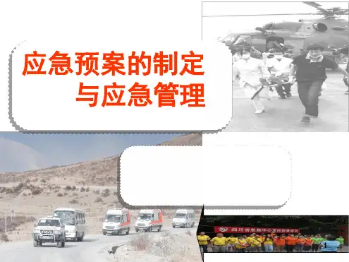 应急预案的制定与应急管理PPT课件