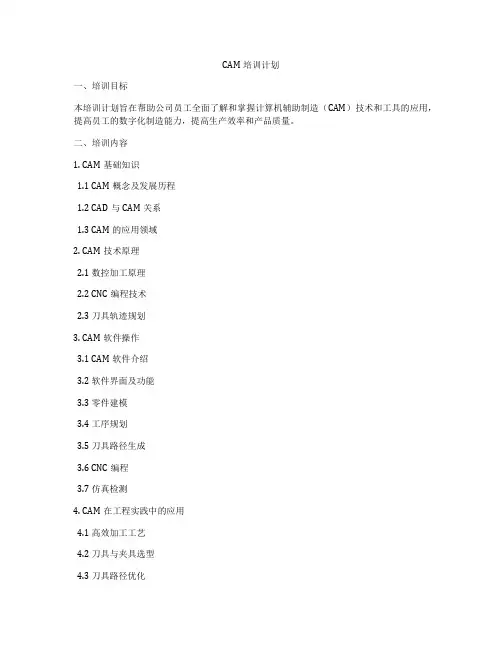 CAM培训计划