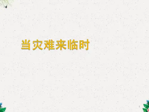 三年级下册品德课件- 3.2当灾害来临时3 ∣冀教版