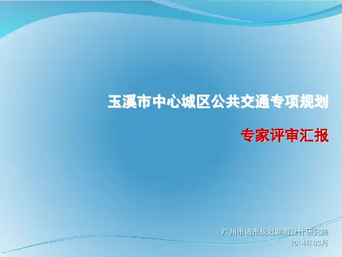 玉溪公共交通专项规划成果汇报