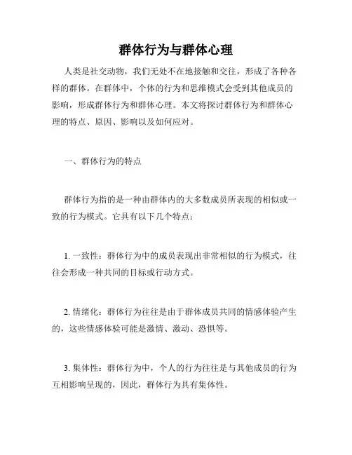 群体行为与群体心理