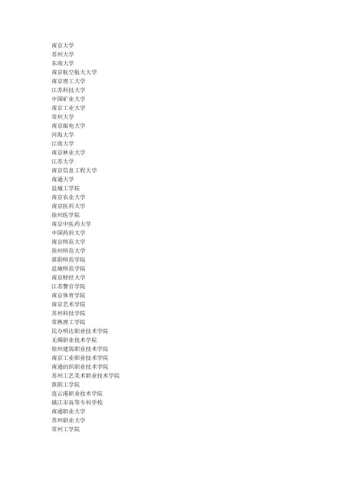 江苏高校集锦