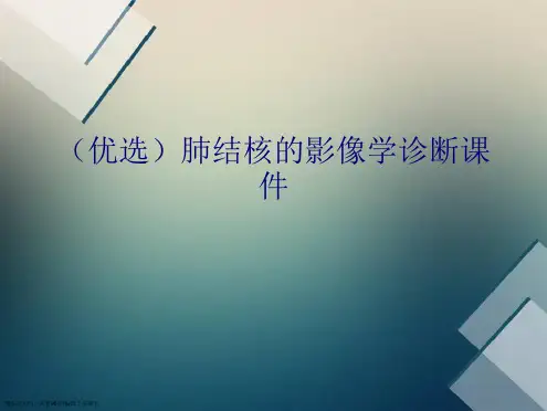 肺结核的影像学诊断演示