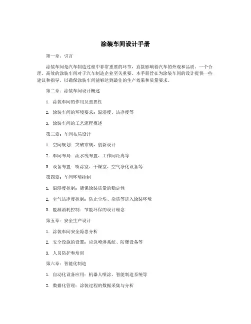 涂装车间设计手册