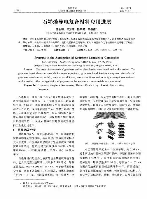 石墨烯导电复合材料应用进展