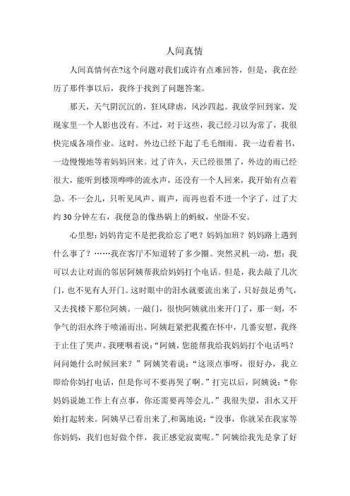 人间真情 2