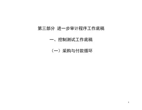 采购与付款循环-控制测试工作底稿