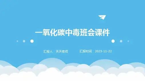预防一氧化碳中毒班会课件PPT课件