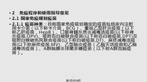 预防接种工作规范培训PPT课件