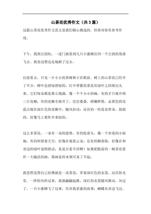 山茶花优秀作文(共3篇)
