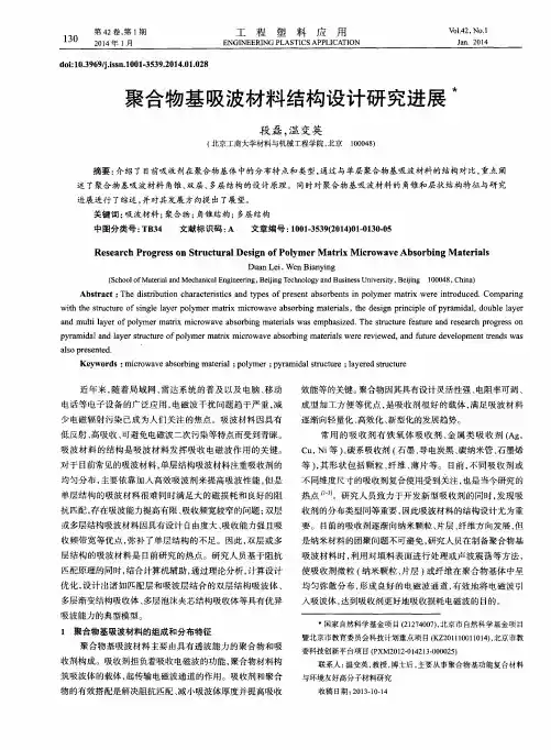 聚合物基吸波材料结构设计研究进展