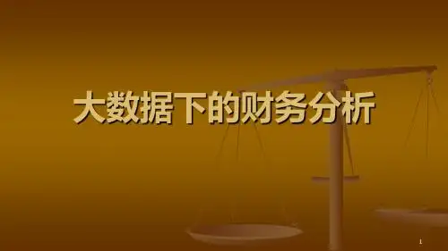 大数据下的财务分析精选幻灯片