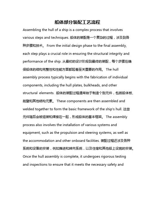 船体部分装配工艺流程