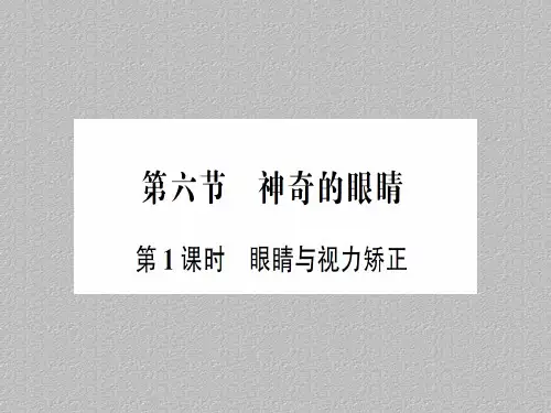 第四章 第六节第1课时 眼睛与视力矫正—2020年秋沪科版物理八年级上册作业课件