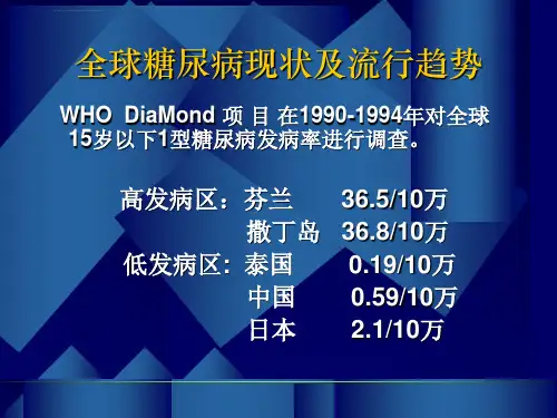 儿童1型糖尿病及胰岛素泵的应用ppt课件
