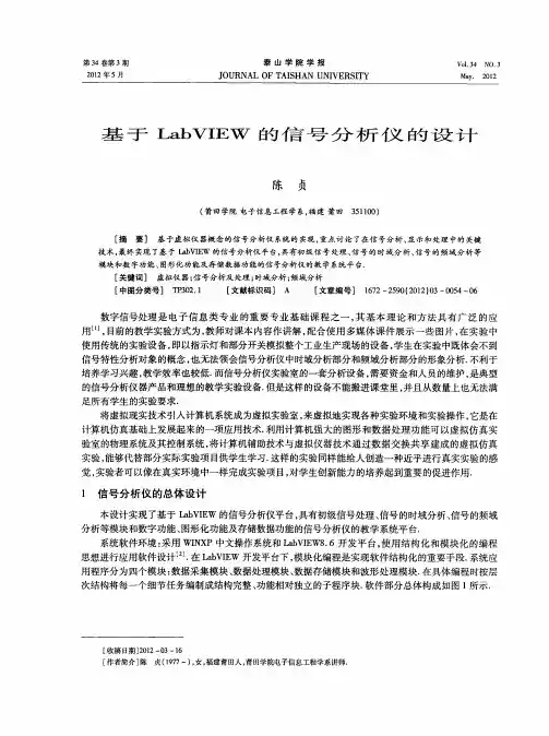 基于LabVIEW的信号分析仪的设计