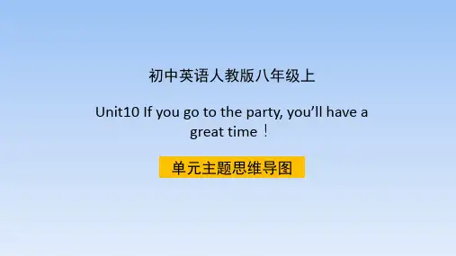 人教版初中英语八年级上册Unit10_单元主题思维导图
