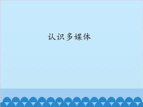 粤教版七年级全一册信息技术认识多媒体课件