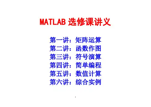 MATLAB数学建模教程