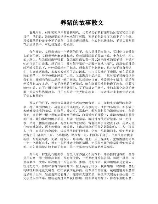 养猪的故事散文