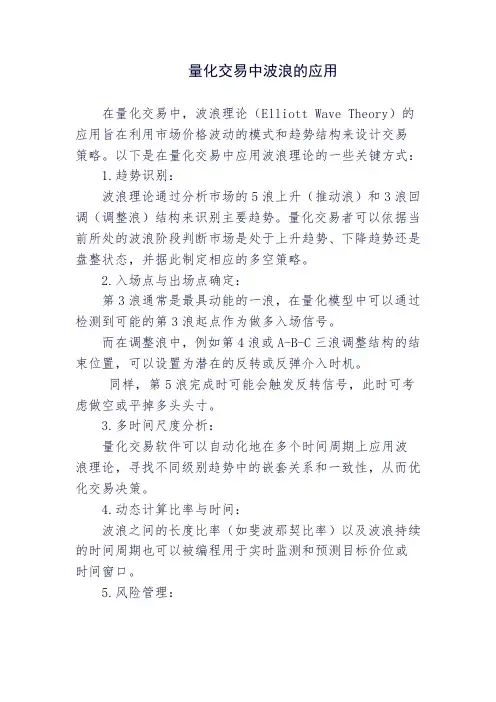 量化交易中波浪的应用