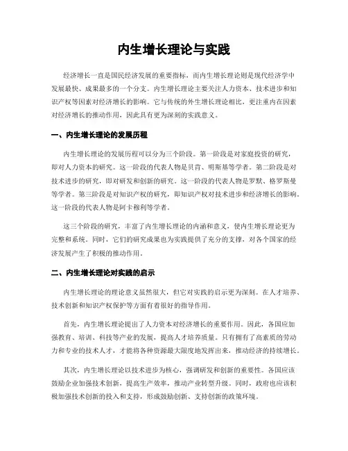 内生增长理论与实践