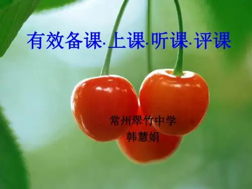 有效备课上课听课评课37页PPT
