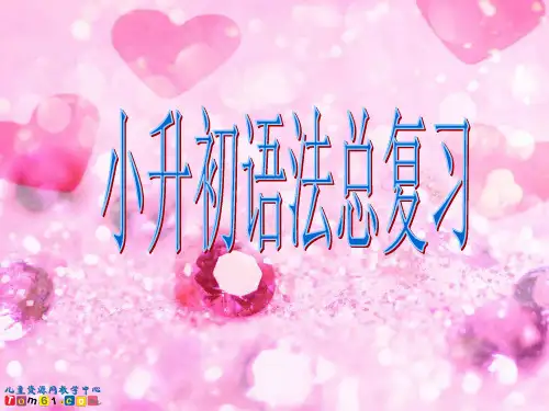 人教PEP版英语六年级下册《小升初语法总复习 1》课件.ppt