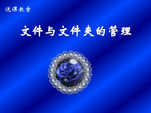 《文件与文件夹的管理》说课课件