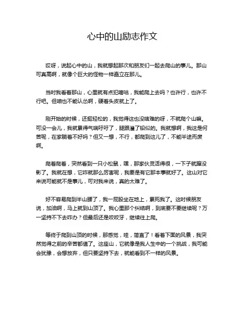 心中的山励志作文