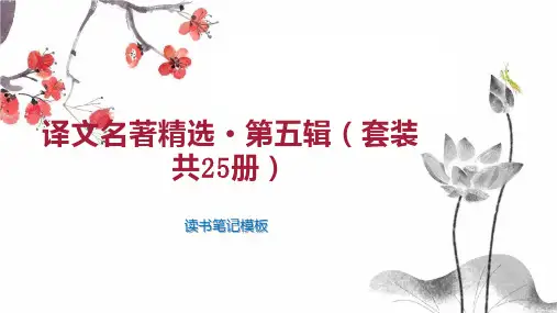 《译文名著精选 第五辑(套装共25册)》读书笔记模板