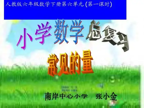 39.40人教版六年级数学下册第六单元第一课时《常见的量—名数的改写》课件