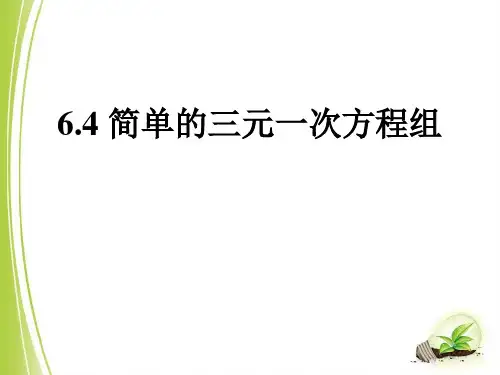 《简单的三元一次方程组》PPT课件