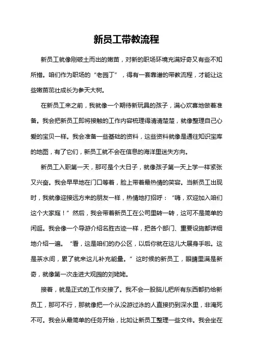 新员工带教流程