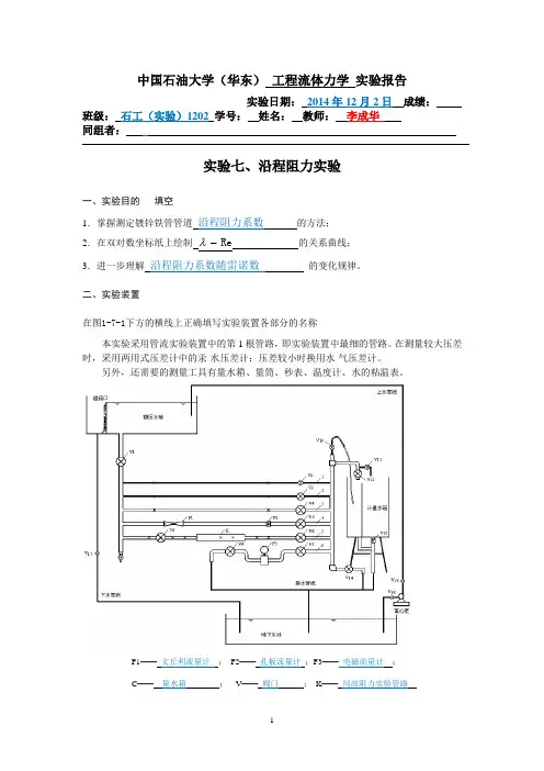 沿程阻力